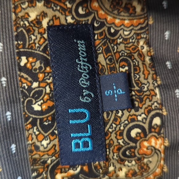BLU BY POLIFRONI Slim Fit Patterned Dress Shirt in Gray (Small) - Picture 3 of 6
